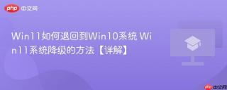 Win11如何退回到Win10系统 Win11系统降级的方法【详解】