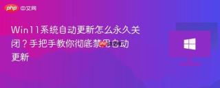 Win11系统自动更新怎么永久关闭？手把手教你彻底禁用自动更新