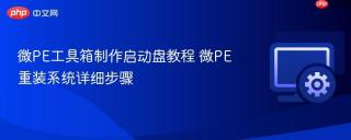 微PE工具箱制作启动盘教程 微PE重装系统详细步骤