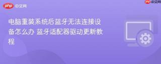 电脑重装系统后蓝牙无法连接设备怎么办 蓝牙适配器驱动更新教程