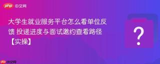 大学生就业服务平台怎么看单位反馈 投递进度与面试邀约查看路径【实操】