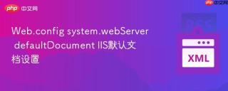 Web.config system.webServer defaultDocument IIS默认文档设置