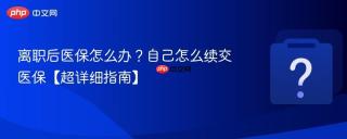离职后医保怎么办？自己怎么续交医保【超详细指南】