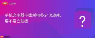 手机充电器不拔耗电多少 充满电要不要立刻拔