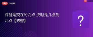 戌时是现在的几点 戌时是几点到几点【对照】