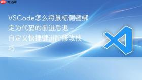 vscode怎么将鼠标侧键绑定为代码的前进后退 - 自定义快捷键进阶修改技巧