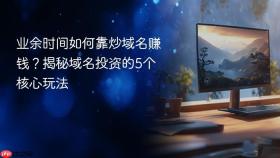 业余时间如何靠炒域名赚钱？揭秘域名投资的5个核心玩法