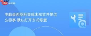 电脑桌面图标变成未知文件是怎么回事 默认打开方式修复