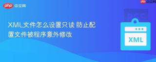 xml文件怎么设置只读 防止配置文件被程序意外修改