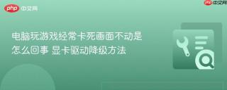 电脑玩游戏经常卡死画面不动是怎么回事 显卡驱动降级方法