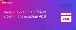 Android bool.xml布尔值资源 在XML中定义true或false变量