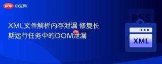 XML文件解析内存泄漏 修复长期运行任务中的DOM泄漏