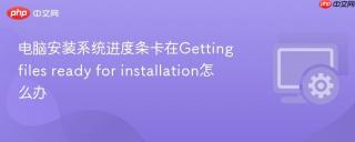 电脑安装系统进度条卡在getting files ready for installation怎么办