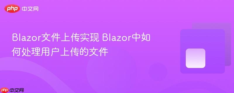 blazor文件上传实现 blazor中如何处理用户上传的文件
