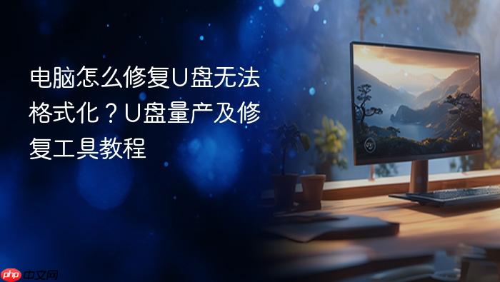电脑怎么修复u盘无法格式化?u盘量产及修复工具教程