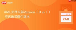 xml文件头部version 1.0 vs 1.1 应该选择哪个版本