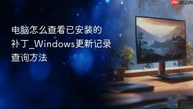 电脑怎么查看已安装的补丁_Windows更新记录查询方法