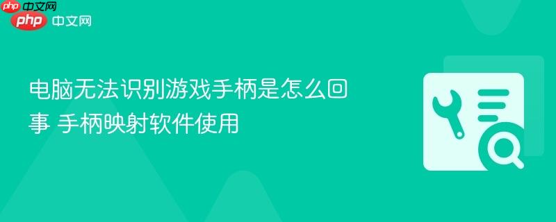 电脑无法识别游戏手柄是怎么回事 手柄映射软件使用