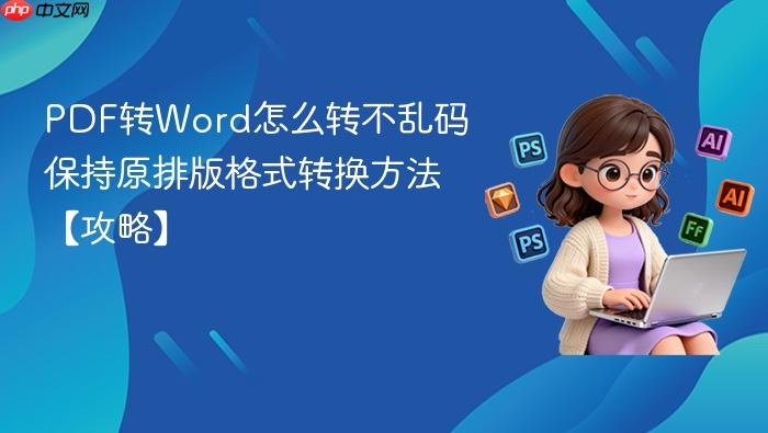 pdf转word怎么转不乱码 保持原排版格式转换方法【攻略】