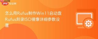 怎么用rufus制作win11启动盘 rufus刻录iso镜像详细参数设置