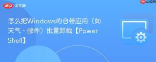 怎么把windows的自带应用（如天气、邮件）批量卸载【powershell】