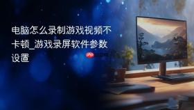 电脑怎么录制游戏视频不卡顿_游戏录屏软件参数设置
