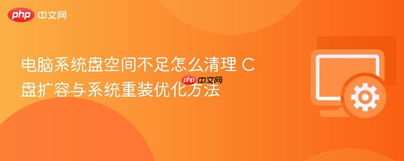 电脑系统盘空间不足怎么清理 c盘扩容与系统重装优化方法