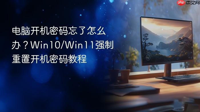 电脑开机密码忘了怎么办?win10/win11强制重置开机密码教程
