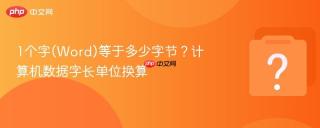 1个字(word)等于多少字节？计算机数据字长单位换算