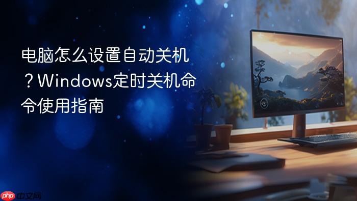 电脑怎么设置自动关机?windows定时关机命令使用指南