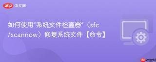 如何使用“系统文件检查器”（sfc /scannow）修复系统文件【命令】