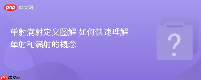 单射满射定义图解 如何快速理解单射和满射的概念