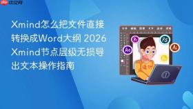 xmind怎么把文件直接转换成word大纲 2026 xmind节点层级无损导出文本操作指南