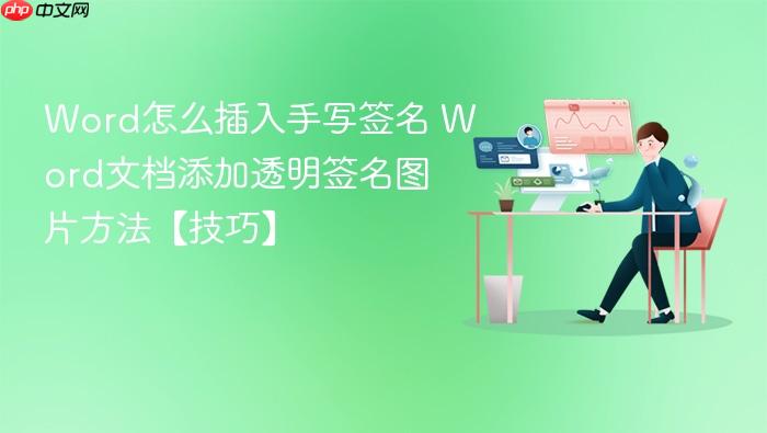word怎么插入手写签名 word文档添加透明签名图片方法【技巧】