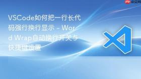 vscode如何把一行长代码强行换行显示 - word wrap自动换行开关与快捷键设置