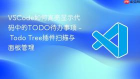 vscode如何高亮显示代码中的todo待办事项 - todo tree插件扫描与面板管理