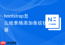 bootstrap怎么给表格添加条纹状背景