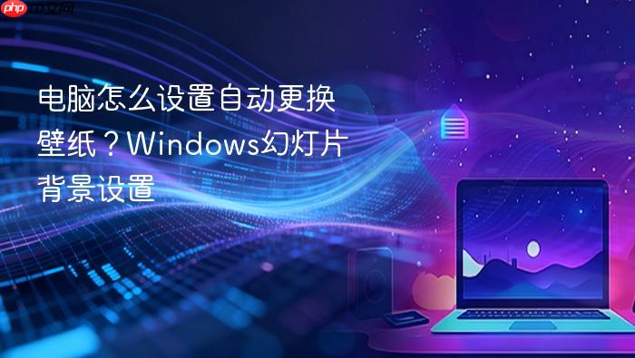 电脑怎么设置自动更换壁纸?windows幻灯片背景设置