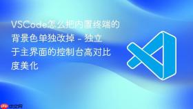 VSCode怎么把内置终端的背景色单独改掉 - 独立于主界面的控制台高对比度美化