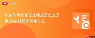 电脑网页视频无法播放是怎么回事 浏览器插件修复方法