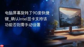 电脑屏幕旋转了90度快捷键_确认Intel显卡支持该功能否则需手动设置