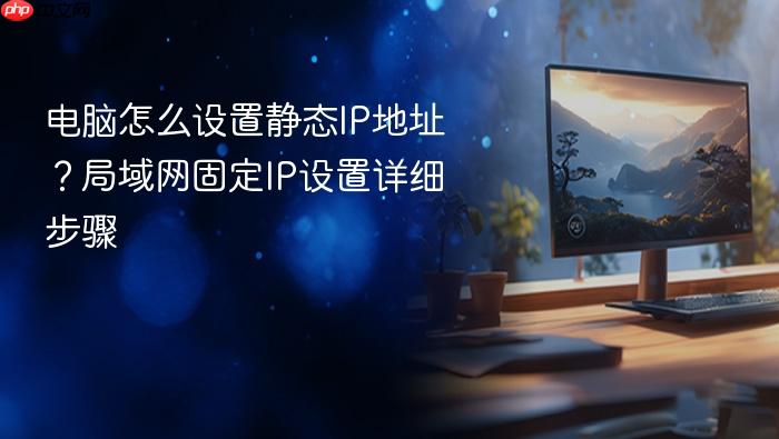 电脑怎么设置静态ip地址?局域网固定ip设置详细步骤