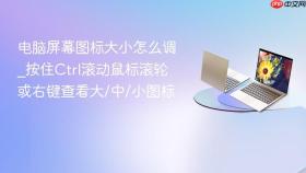 电脑屏幕图标大小怎么调_按住Ctrl滚动鼠标滚轮或右键查看大/中/小图标