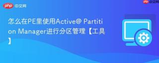 怎么在pe里使用active@ partition manager进行分区管理【工具】