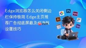 edge浏览器怎么关闭侧边栏保持极简 edge主页推荐广告彻底屏蔽及纯净版设置技巧