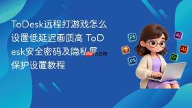 todesk远程打游戏怎么设置低延迟画质高 todesk安全密码及隐私屏保护设置教程