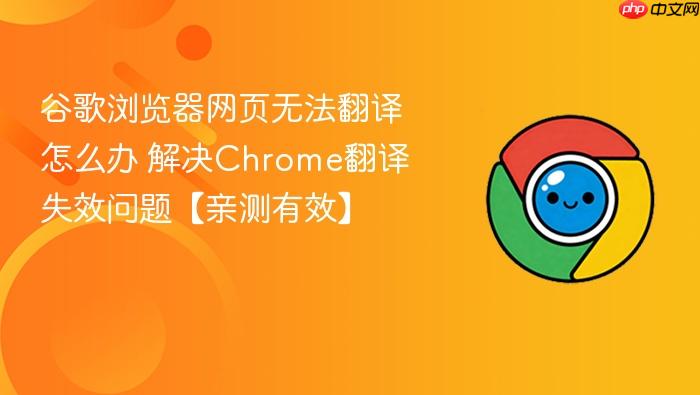 谷歌浏览器网页无法翻译怎么办 解决chrome翻译失效问题【亲测有效】