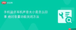 手机蓝牙耳机声音太小是怎么回事 绝对音量功能关闭方法