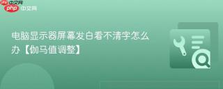 电脑显示器屏幕发白看不清字怎么办【伽马值调整】