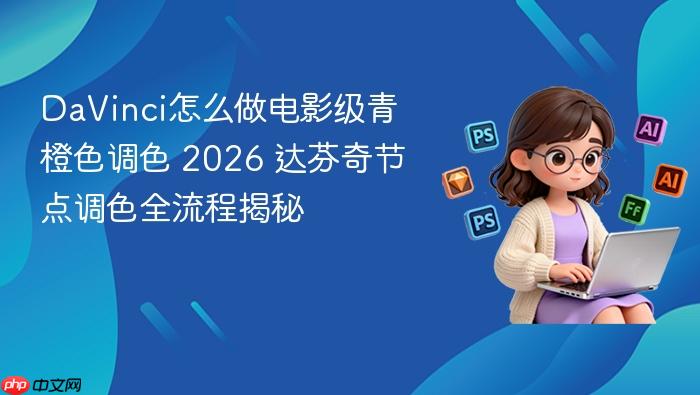 davinci怎么做电影级青橙色调色 2026 达芬奇节点调色全流程揭秘